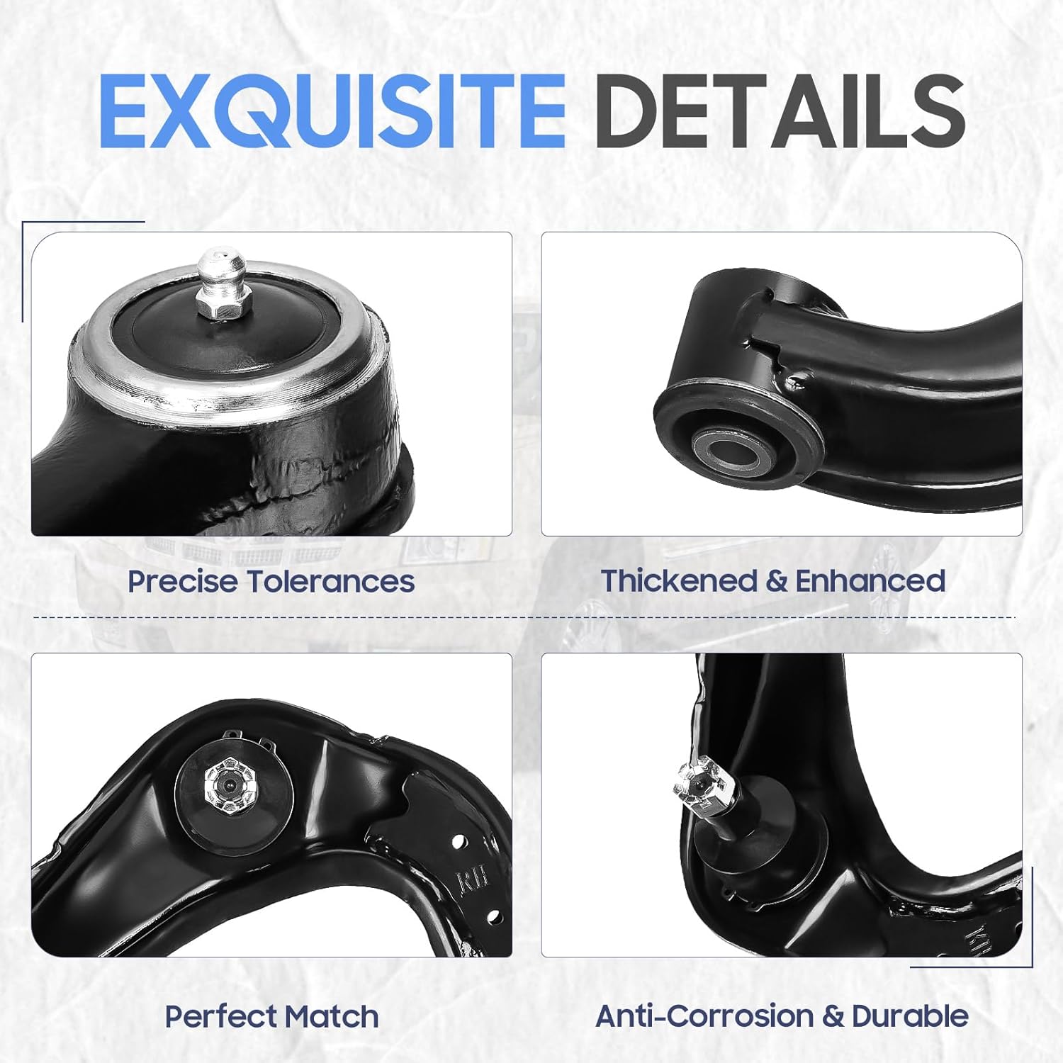 Front Upper Control Arms w/Ball Joints Sway Bar End Links Tie Rod End Links Suspension Kit for 2005-2012 Nissan Pathfinder, 2005-2019 Nissan Frontier, 2005-2015 Xterra, (10PCs)