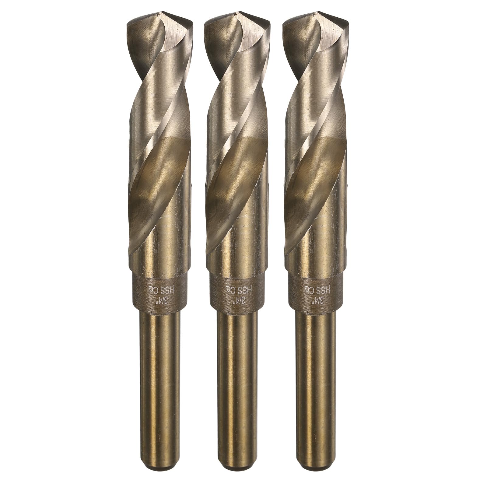 QUARKZMAN 3pz 3/4" Punte da Trapano a Spirale in Cobalto M35, Punte da Trapano Jobber in Acciaio ad Alta Velocità per Acciaio Inossidabile, Metallo Indurito, Ghisa, Rame, Legno, Plastica