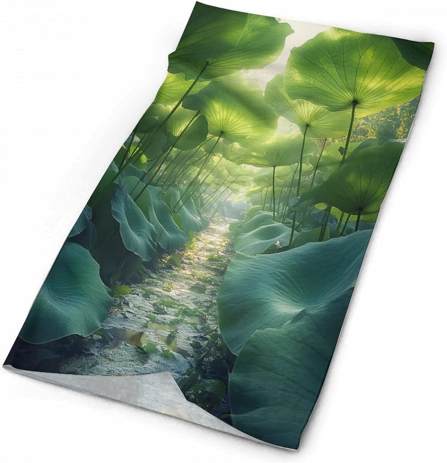 Lotuses Leaf Face Cover Neck Gaiters for Men Women Sun Protection Mask Scarf Hiking Bandana