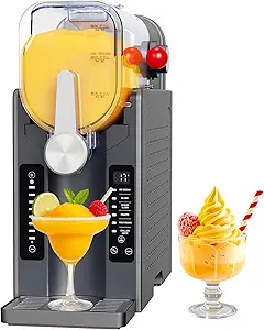 Slushie Machine: No Ice Needed All-in-One Slushy Maker for Home, Real-Time Temp Display, Auto-Clean, 6 Preset | Frozen Margaritas, Cocktails, Frappés, Ice Cream, Smoothies, Milkshakes,Summer Parties