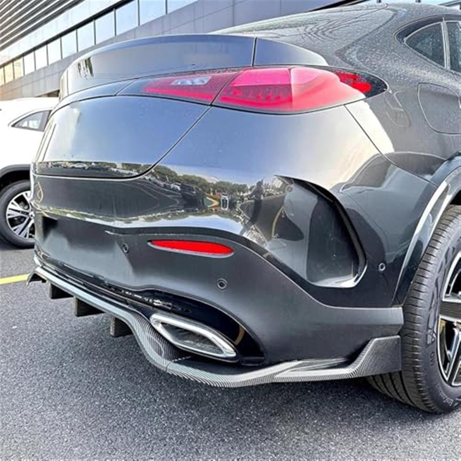 Spoiler samochodowy, do, GLC Coupe C254 2023+ AMG Zderzak tylny samochodu Tył samochodu Spoiler wargowy Auto Zewnętrzny tylny płetwa Spojler tylny samochodu(Gloss black)