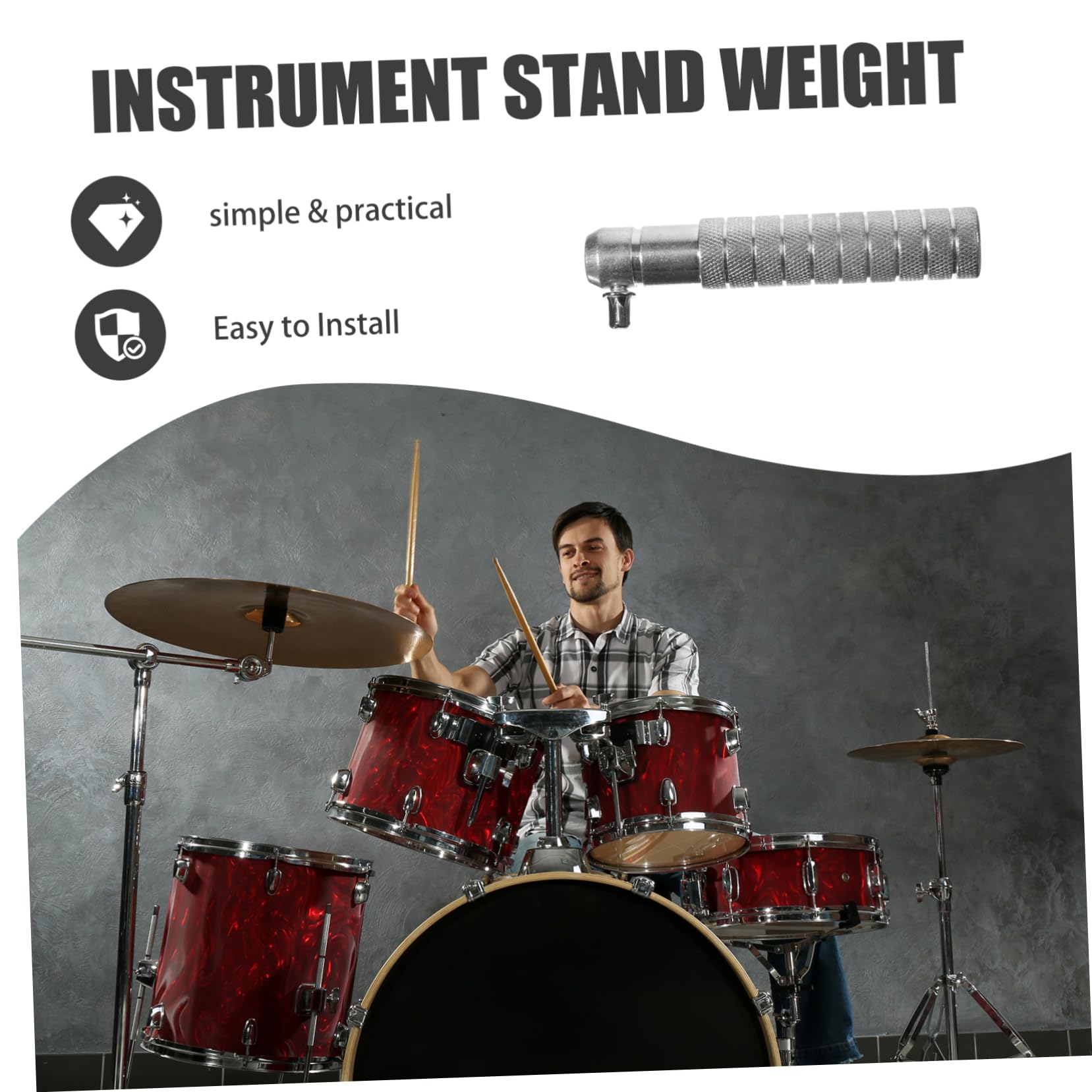 ULDIGI Drum Stand Arm Counterweight Jazz Drum Felt Pads for Professional Drummers