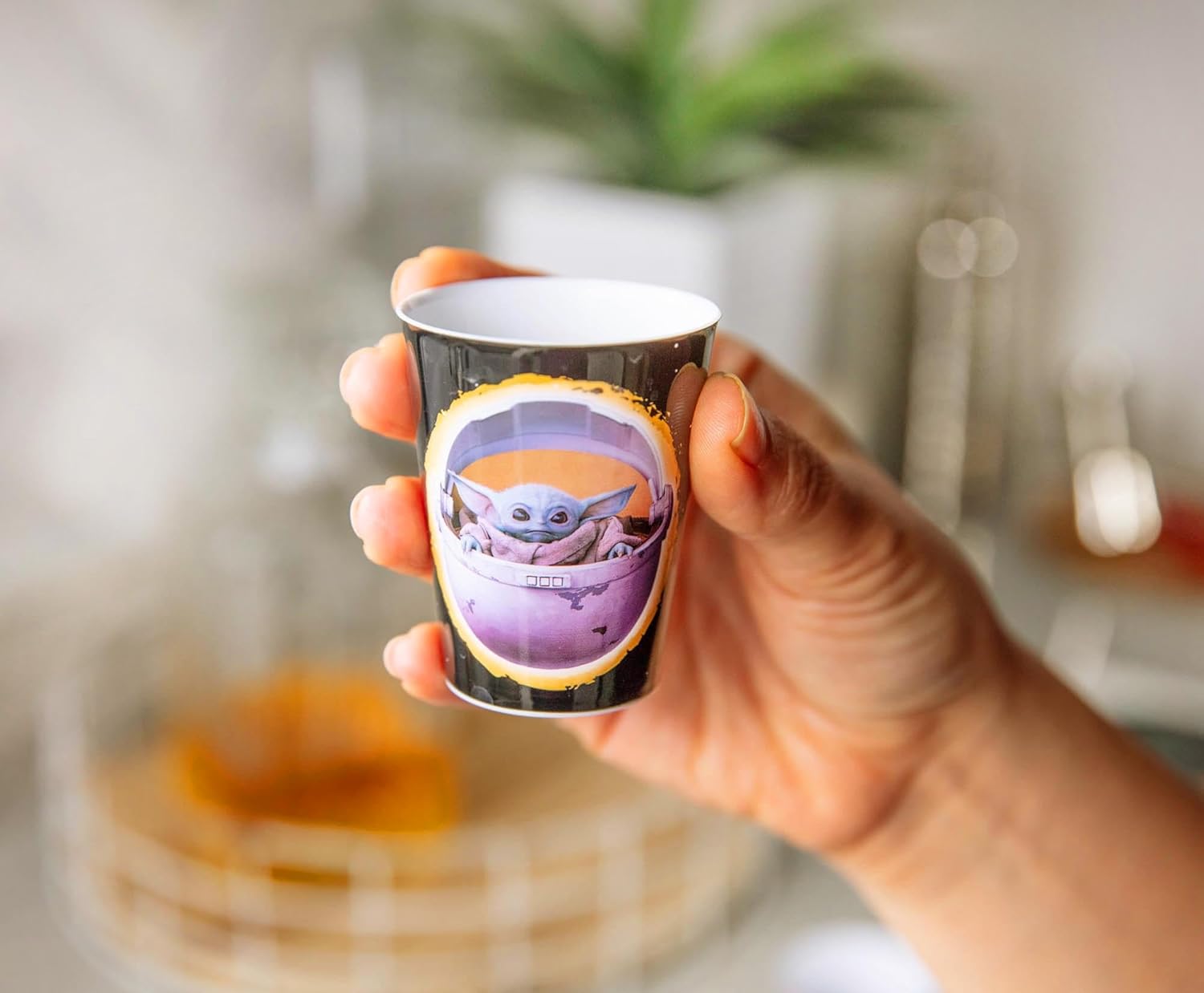 Star Wars: The Mandalorian 1.5-Ounce Plastic Mini Cups, Set of 4 | Whiskey Shot Glasses, Home Bar Drinkware - Image 5