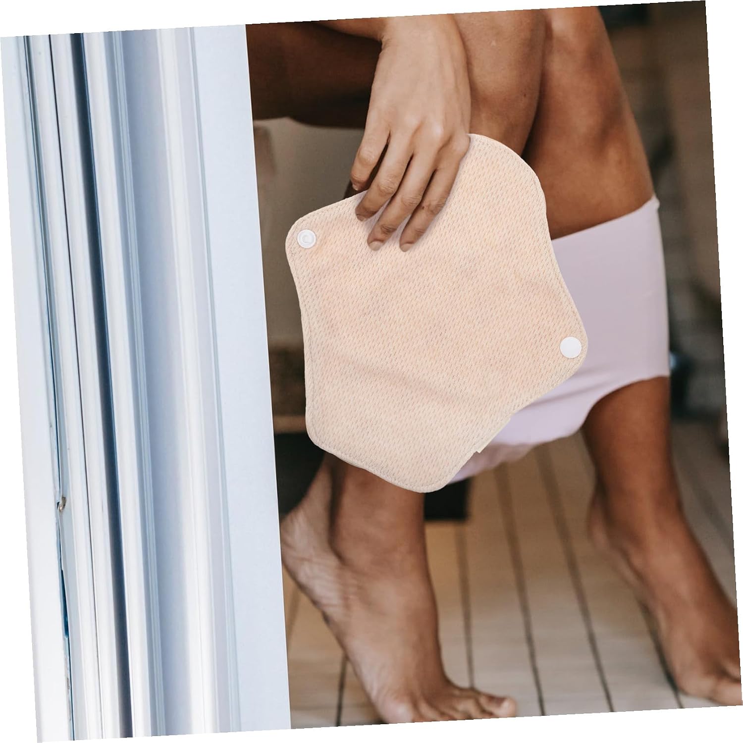 4PCS Reusable Washable Sanitary Napkin Pads Women Cotton Menstrual Pads Mats for Daily Use Travel Friendly