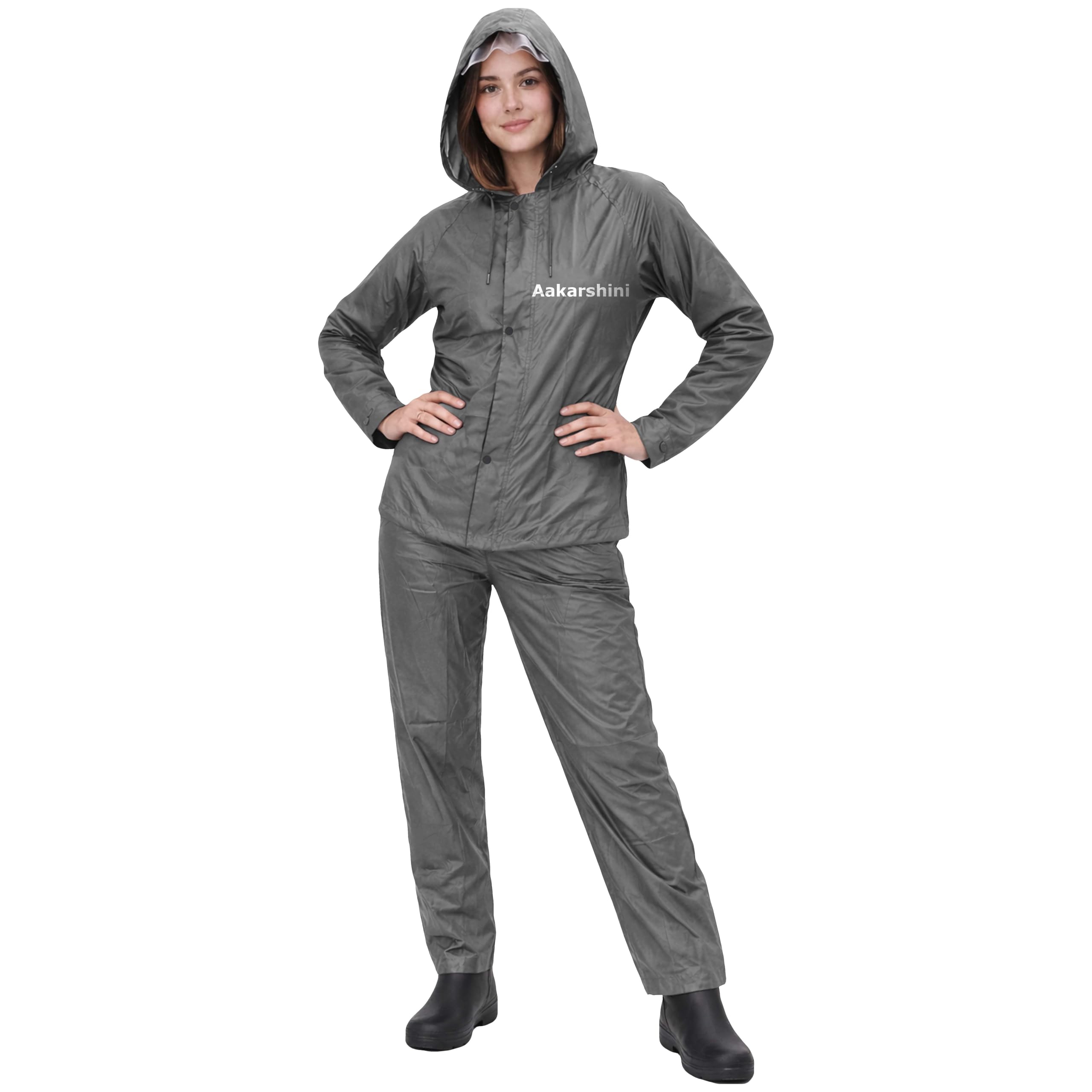 Rain Coat for Women Waterproof with Hood & Extended Rain Visor — Jacket & Pant Set for Bike Riding | Reflector for Night Visibility | Double Layer Raincoat | L, XL, XXL-picture-31