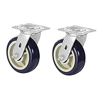 Vista 42 de Caster Wheels 8 inch Heavy Duty Casters, Industrial Casters with Polyurethane Wheel and Precision Ball Bearing-1200 Lbs Per Casters-Widely Used in