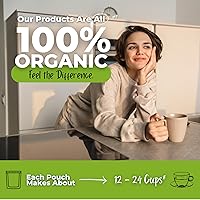 Vista 5 de Té de hojas sueltas para ella con alfalfa, hoja de ortiga Té de hierbas orgánicas 2 onzas (2.01 oz) Descafeinado, vegano, saludable, sin