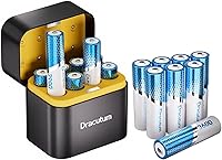 Vista 8 de Pilas Recargables AA de Litio Paquete de 8 con Cargador - 3600mWh 1.5V Batería Recargable AA de Iones de Litio, Pilas Doble A de Larga Duración