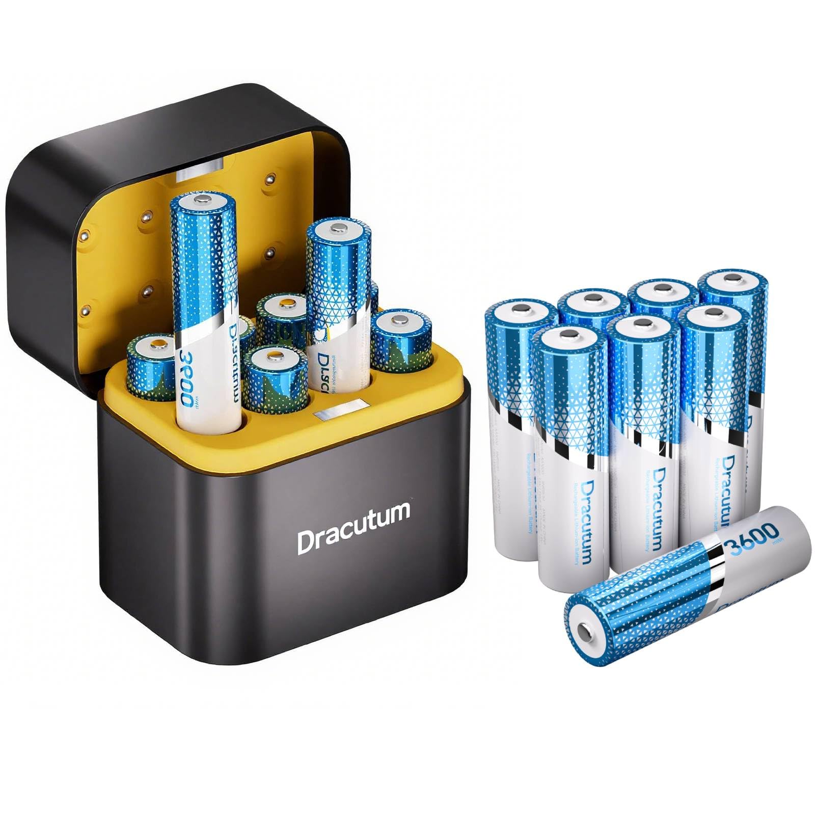 Dracutum 16-Pack AA Rechargeable Batteries