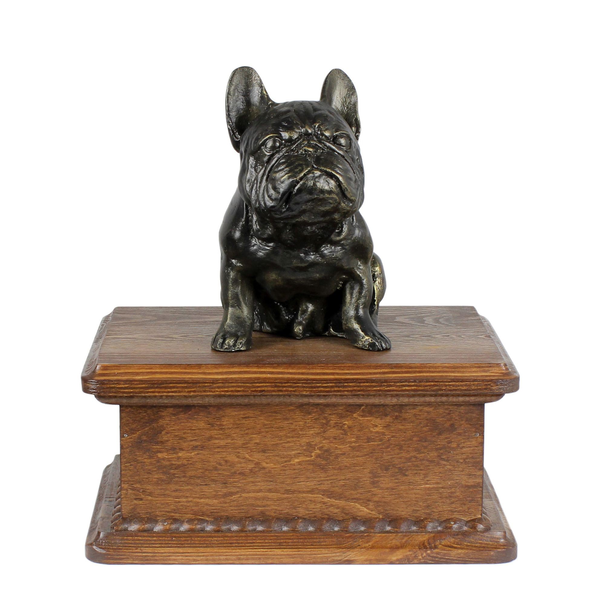 Mémorial artisanal pour cendres de chien et Bouledogue français