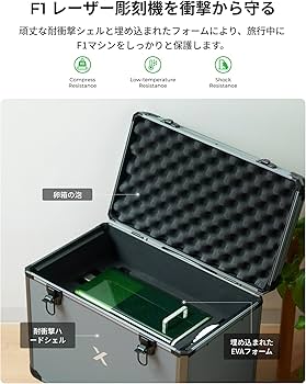 xtool 専用ケース Amazon | xTool F1 レーザー彫刻機専用収納ケース 収納箱 ローリング式