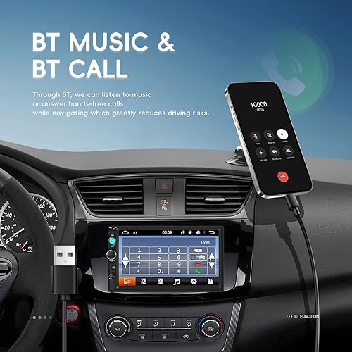 Miniatura 8 de Estéreo para automóvil de doble DIN de 7 pulgadas, pantalla táctil Bluetooth manos libres, radio de coche manos libres, 2 DIN, reproductor MP5