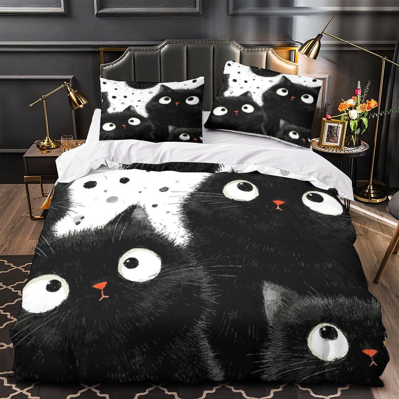 Housse de couette 200x200 zippée microfibre douce fini froissé fini les allergies