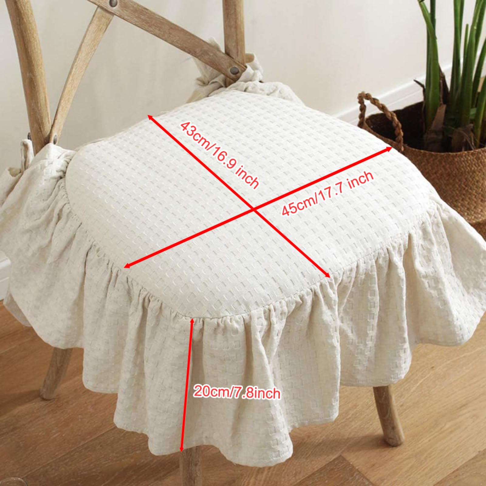 Amazon.com: SUZEPER French Cotton Seat Cushion, with Ties