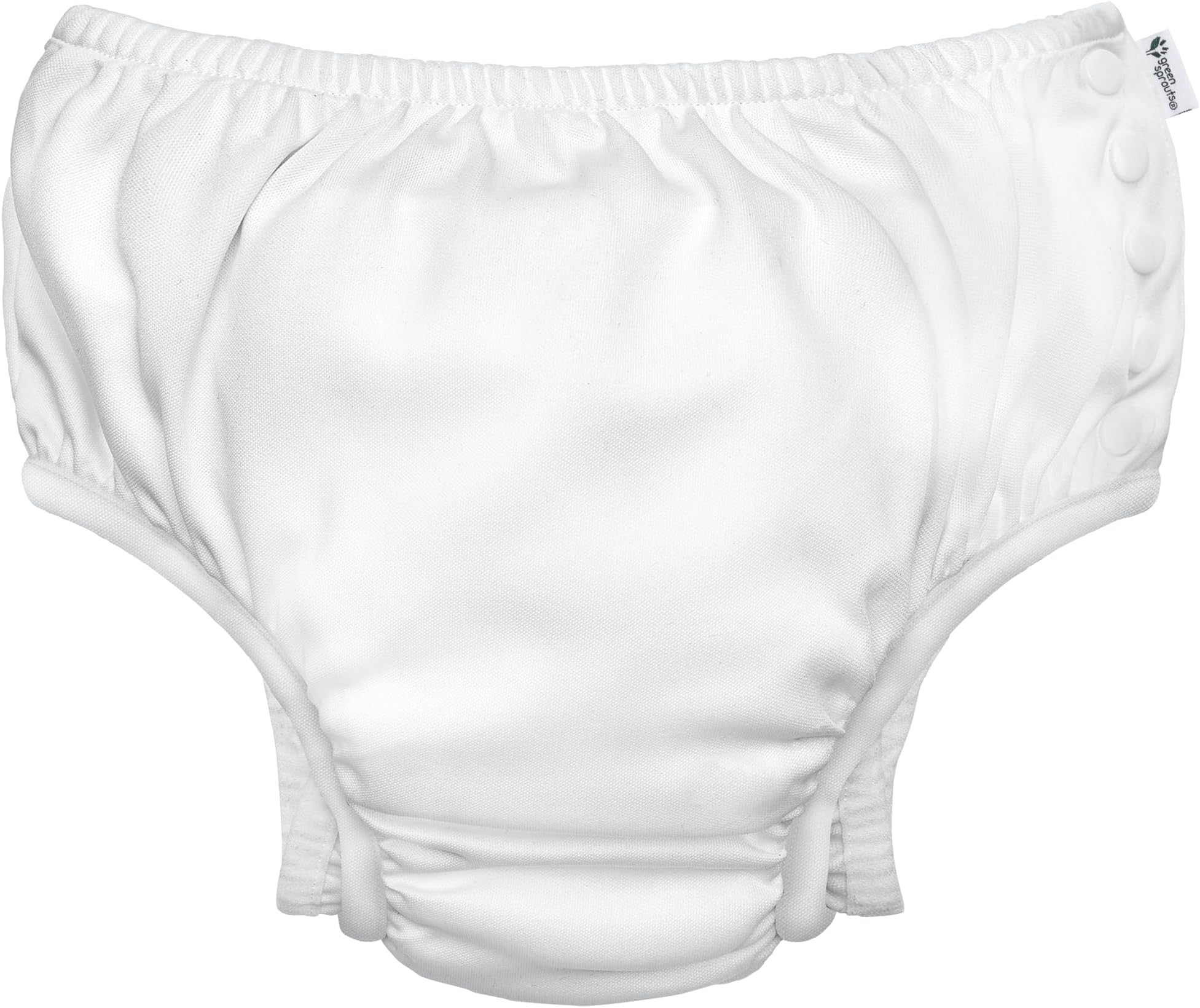 green sprouts Reusable Snap Swim Diaper, New White, 6-12 Months