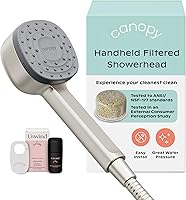 Vista 1 de Canopy Handheld Filtered Shower Head & Scalp Massager - High Pressure Shower Head Filter for Hard Water - Shower Filter To Reduce Impurities for