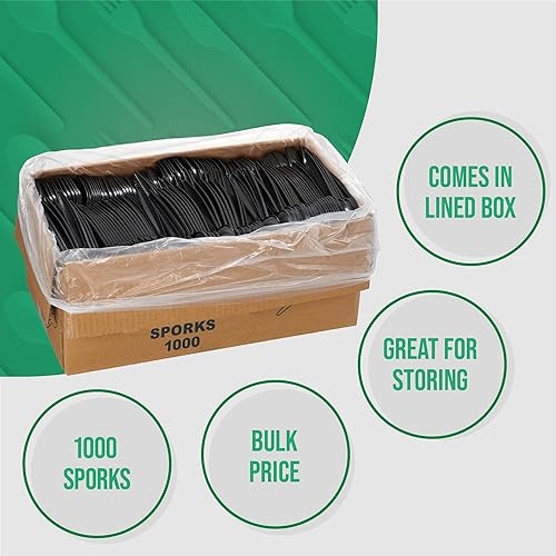 Miniatura 84 de 1,000 tenedores desechables de plástico a granel blanco de peso medio cubiertos desechables cubiertos de plástico tenedor