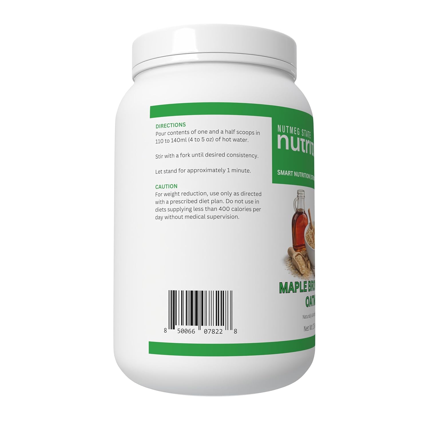 Nutmeg State Nutrition - High Protein Instant Oatmeal Mix, Keto Friendly, 15g Protein, 90 Calories, 0g Sugar, 20 Servings Per Container. 17.6 Ounces (Maple Brown Sugar)