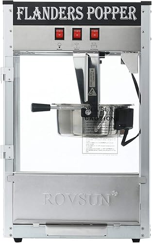 Miniatura 9 de ROVSUN Máquina de palomitas de maíz con hervidor de 8 onzas que hace hasta 32 tazas, máquina comercial de palomitas de maíz para encimera con