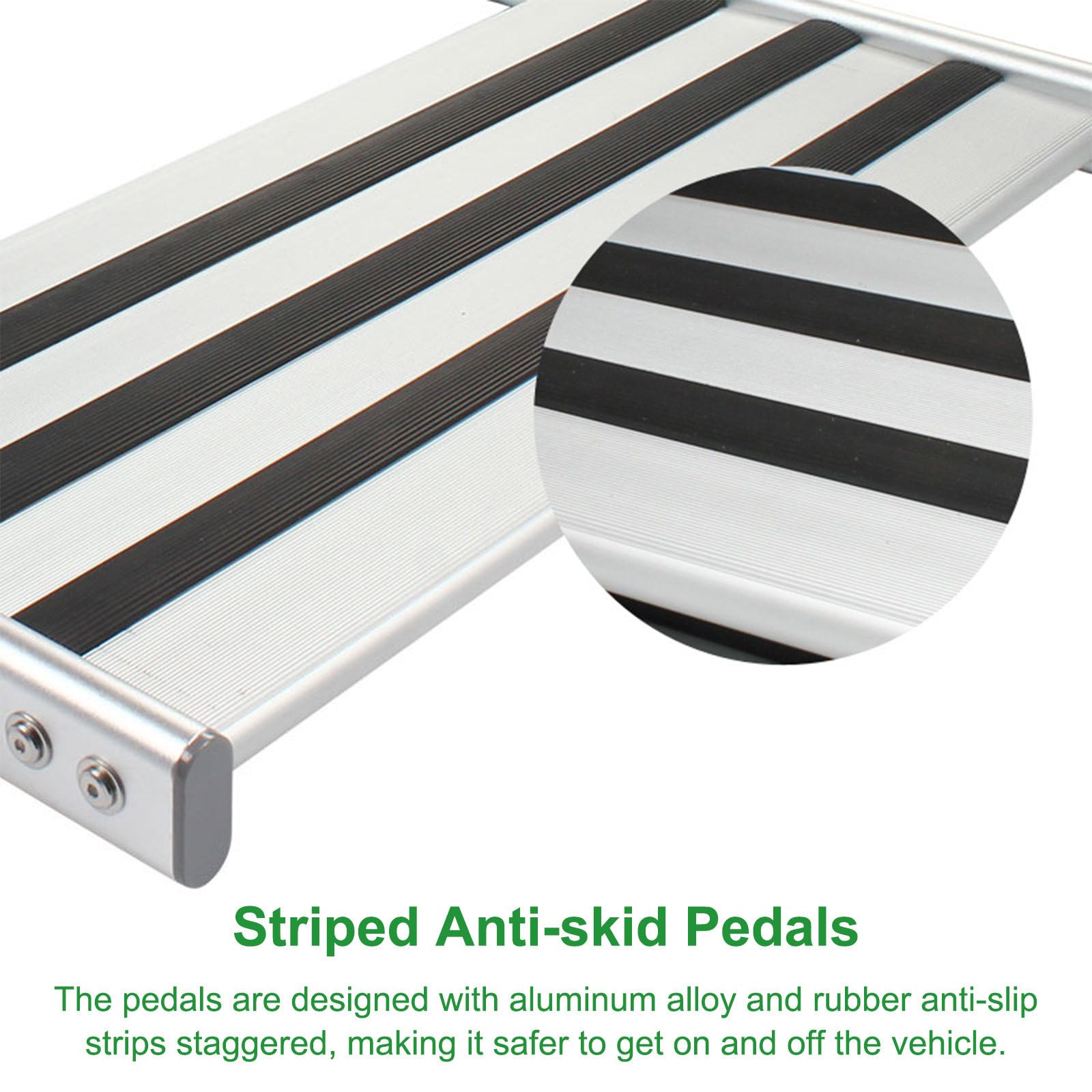 Escalones para RV, Escalones Plegables para Caravana, Escalones de Aleación de Aluminio Resistentes para RV para Viajes de Campamento,1 Step (Manual) LED