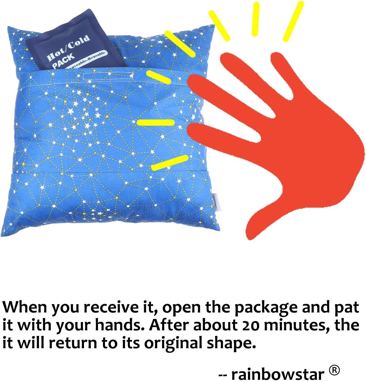 rainbowstar Hysterectomy Tummy Pillow with Pocket for Cervical Cancer Abdominal Surgery Abdomen Healing Protector Hernia Repair Organ Transplants C-Section Recovery Support