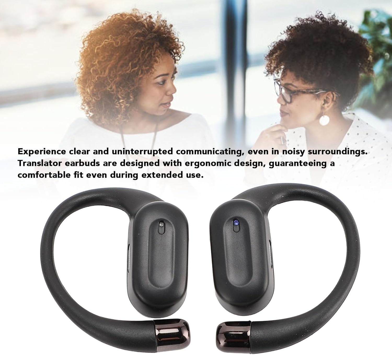 Language Translator Earbuds, Bluetooth 5.4 Noise Reduction Language Translator Supports 133 Languages Real Time Translation, with APP, Perpetual Use