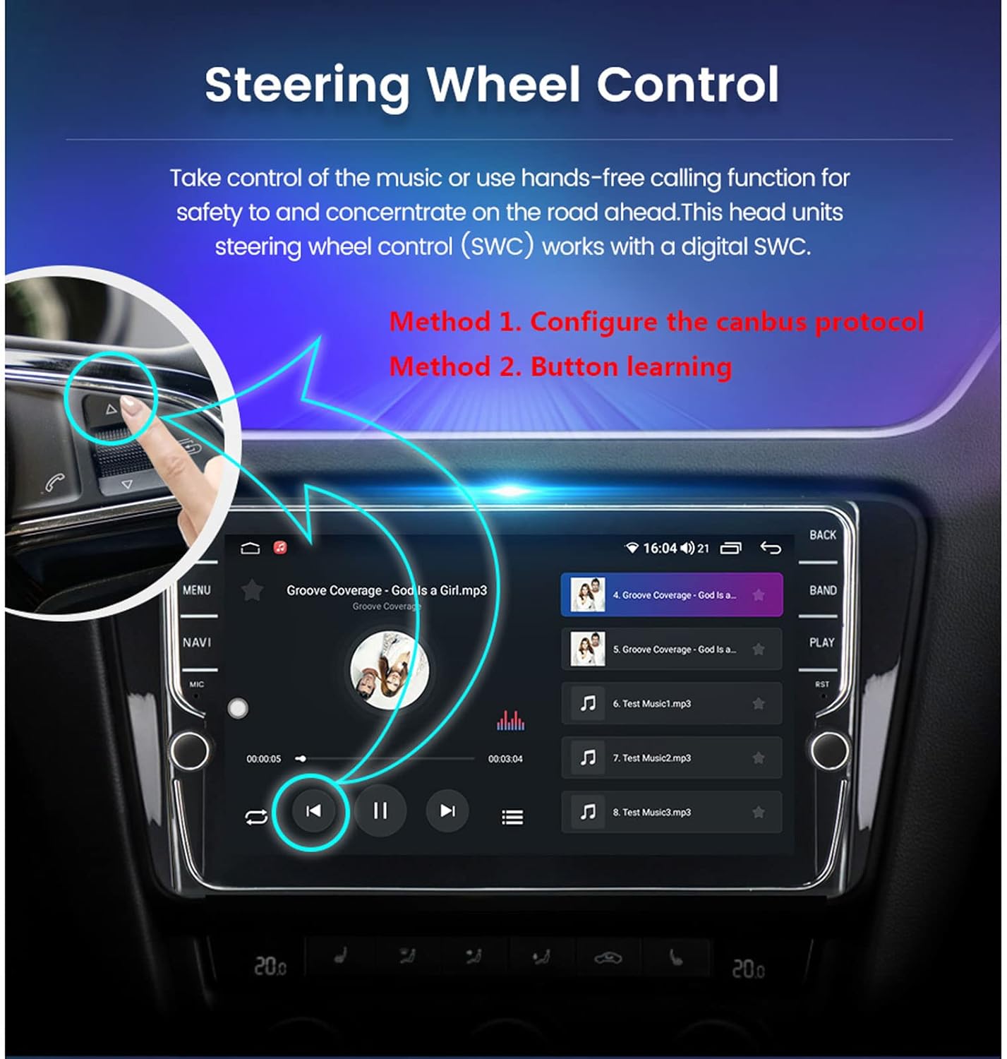 Android Double Din Car Stereo with Carplay, Android Auto, DSP, SWC, FM, 9 Inch Bluetooth Car Radio Receiver Touch Screen Car MP5 Player for Lexus RX300 RX330 RX350 RX400H