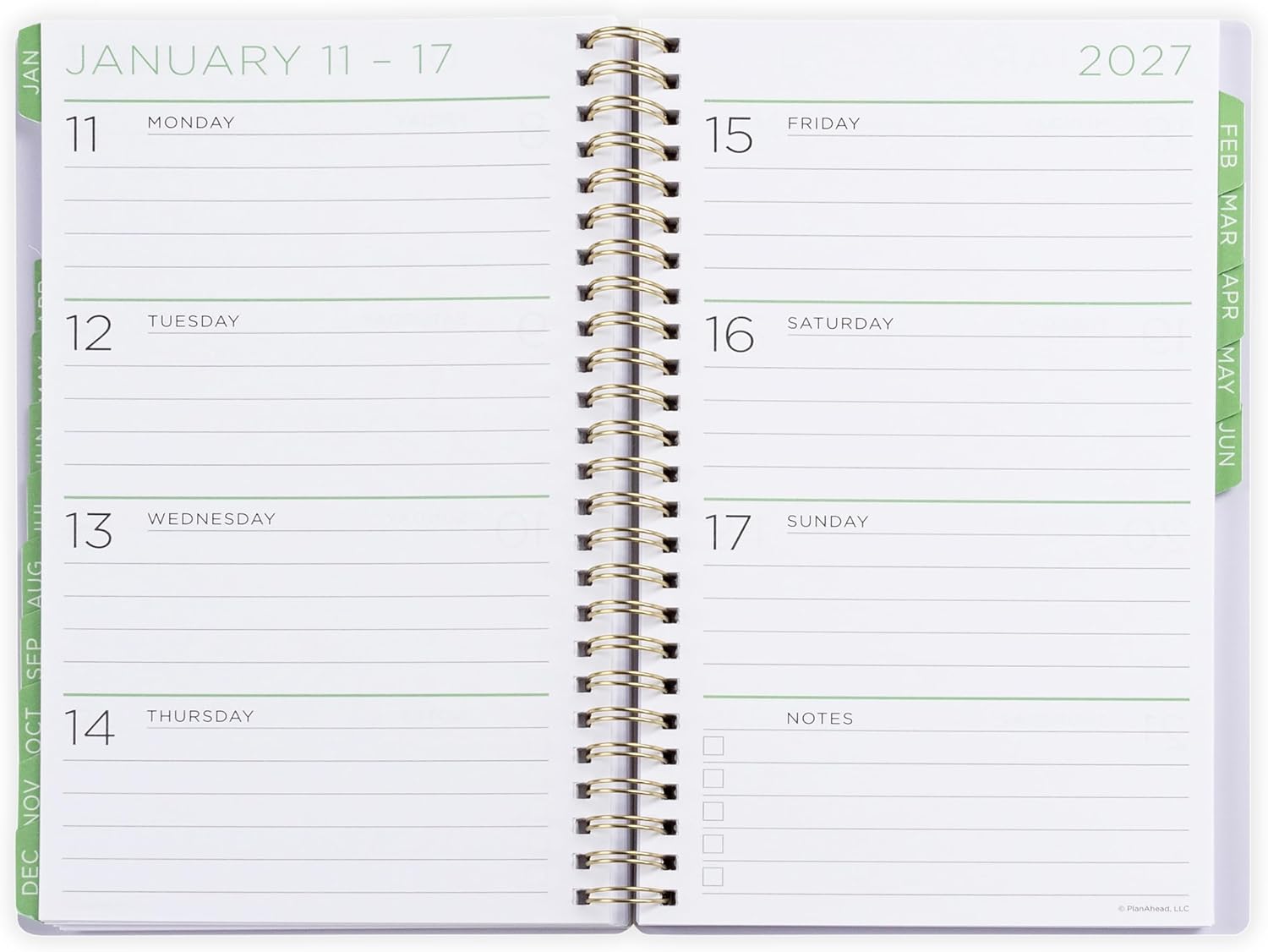 PlanAhead 2026 Medium Planner - 8.75"x5.75" 15 Month Weekly & Monthly Academic Planner Notebook with Tabs - Fashion Floral Design - Spiral Calendar Agenda for School, Work & Office
