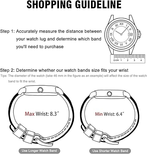 Miniatura 6 de Ritche Correa de reloj de silicona de 0.709 in, 0.787 in, 0.866 in, correa de goma de liberación rápida para hombres y mujeres, regalos del día de