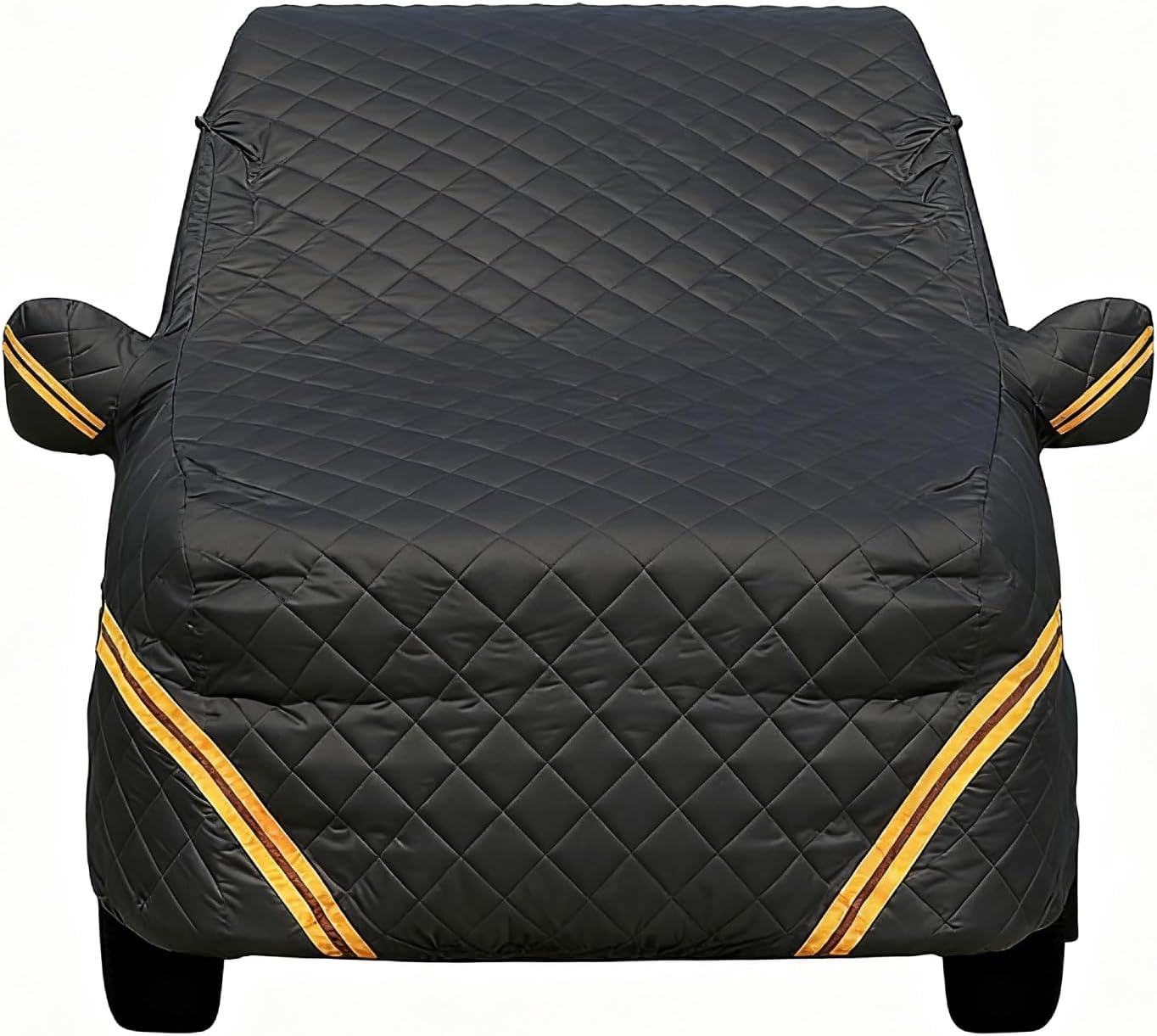 Padded Anti-Hail Full Van Cover Compatible with Ford E350 Van 2012-2013 Snow Frost Scratch UV-Proof All Weather Protection with Cotton Large Protector Outdoor(Black,Extended)