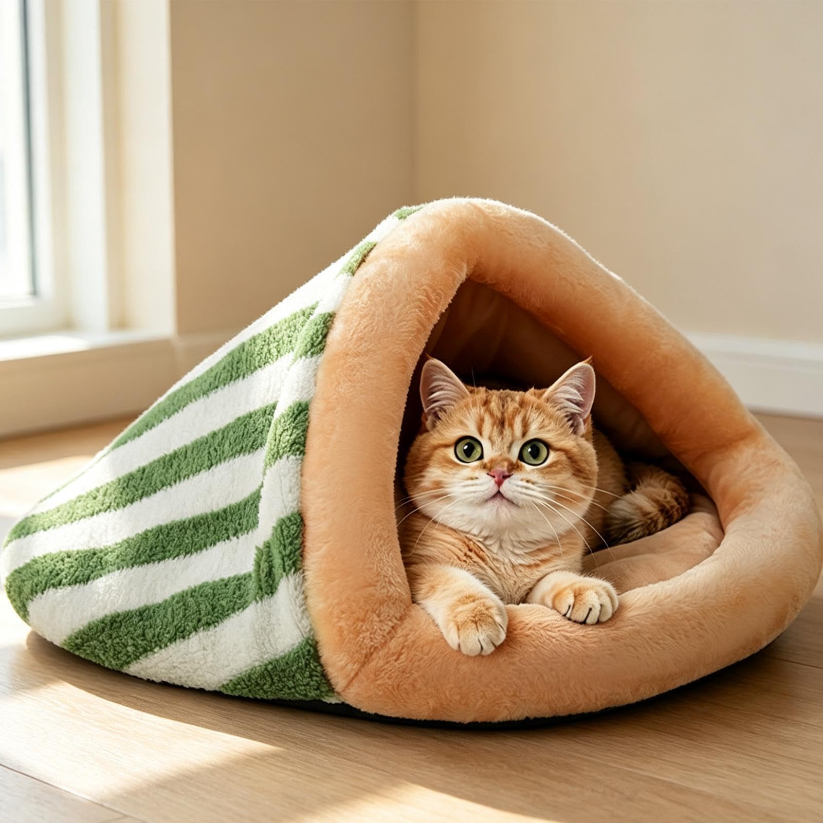 Katzentasche, flauschiges Design, waschbar, mit rutschfester Unterseite