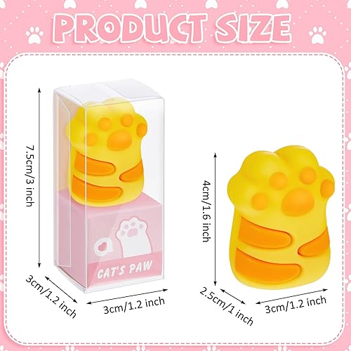 Miniatura 2 de 4 sacapuntas de pata de gato, bonitos sacapuntas manuales kawaii para niños, papelería rosa y amarilla, artículos esenciales de regreso a clases,