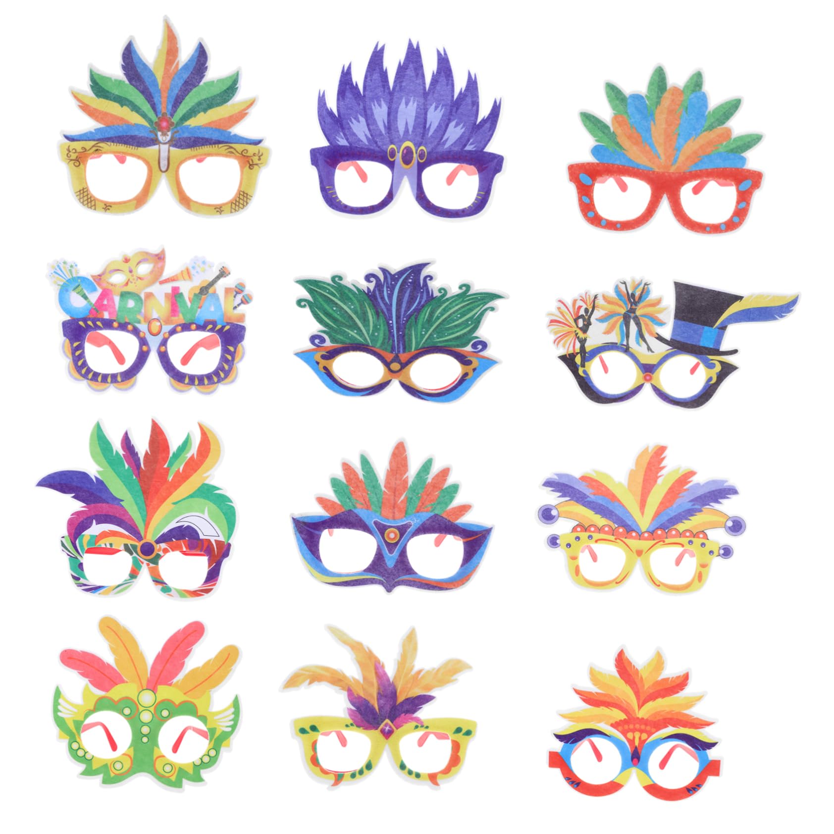 LIFKOME karneval brille faschingskostüme karnevalskostüme lustige schnapsgläser Verkleidungsbrillen accessoires fasching lustige Brille erwachsene brille Partydekorationen Papier