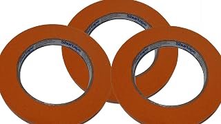 Orange Draping Tape for Dress Forms – 3 Rolls | Easy-Stick, High-Contrast Tape for Pattern Drafting, Seam Marking & Fashion Design