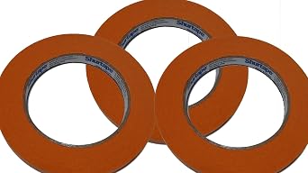 Orange Draping Tape for Dress Forms 3 Rolls | Easy-Stick, High-Contrast Tape for Pattern Drafting, Seam Marking & Fashion Design