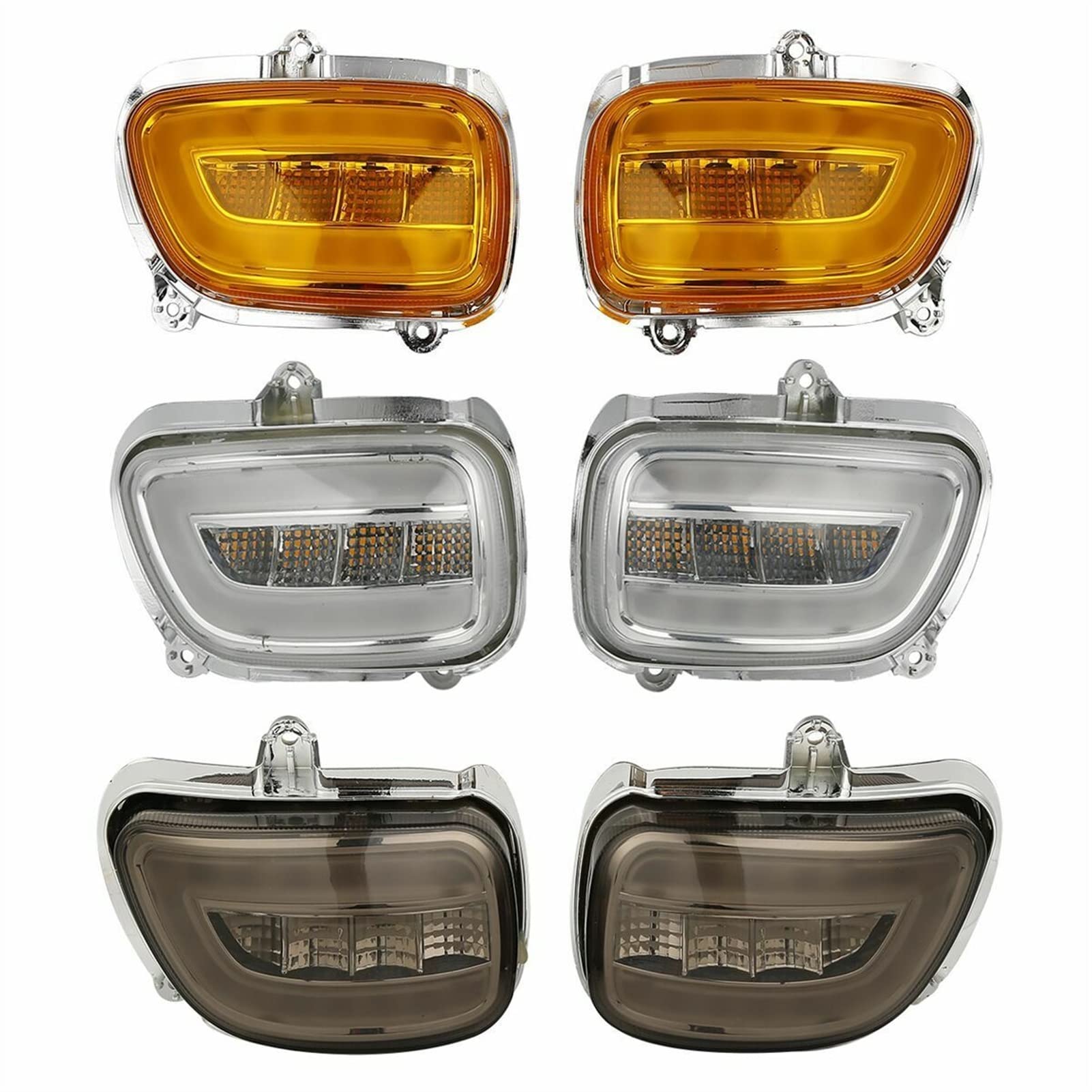 AVDB-moto Coppia Freccia Anteriore Per HONDA GL 1800 GOLDWING (2001-2017) E F6B/BAGGER (2013-2018). Fumè, Con Lampadina O LED. Omologate, Plug And Play.