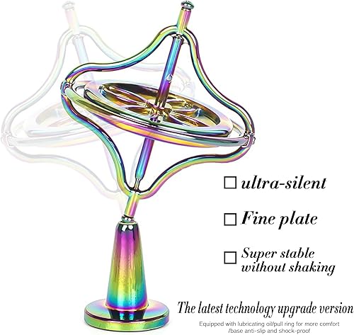 Miniatura 4 de Juguete de giroscopio de metal  Juguetes de física de equilibrio superior giratorio en la punta de los dedos, giroscopios de precisión giratorios