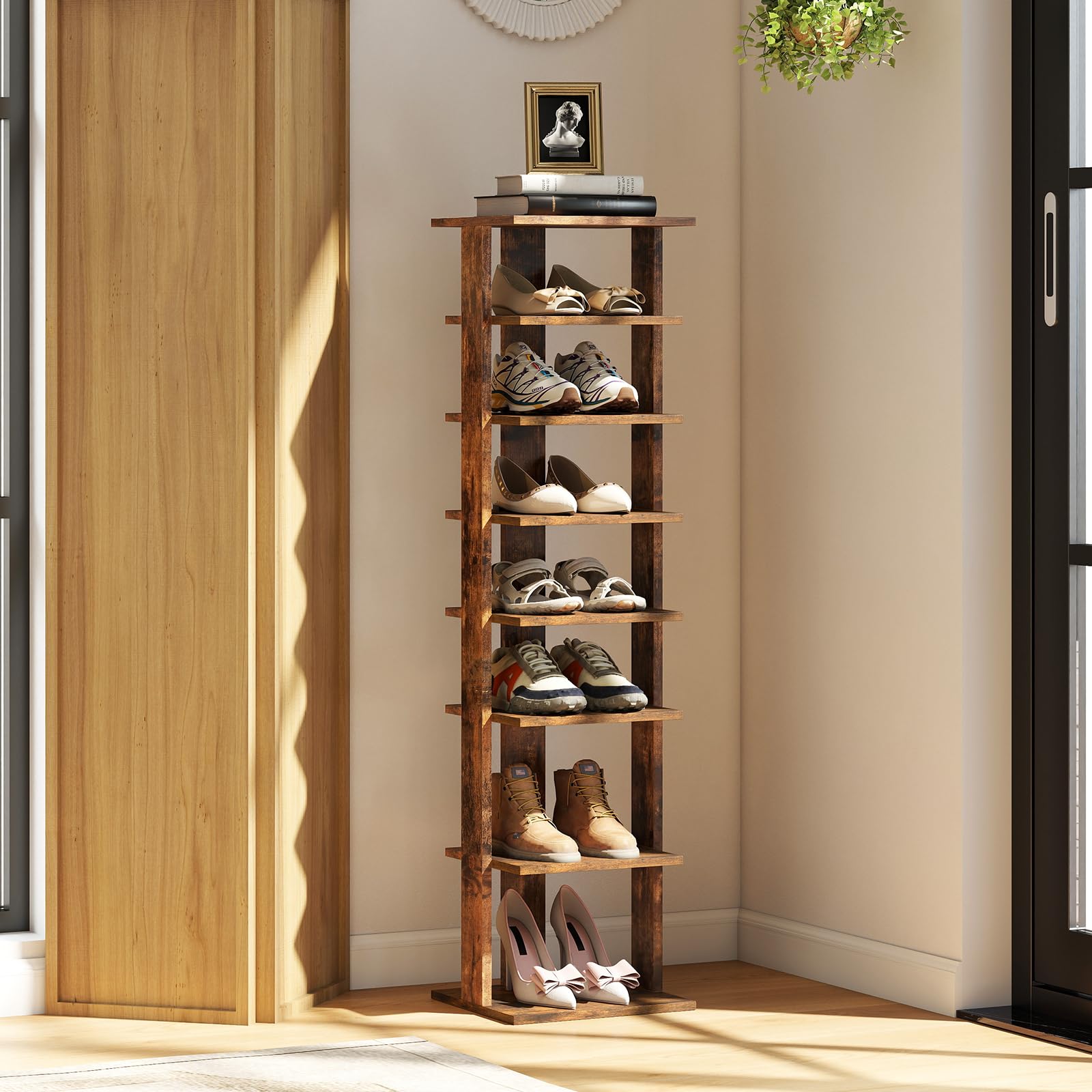 Amazon.com: GIANTEX 8-Tier Vertical Shoe Rack, Freestanding Narrow
