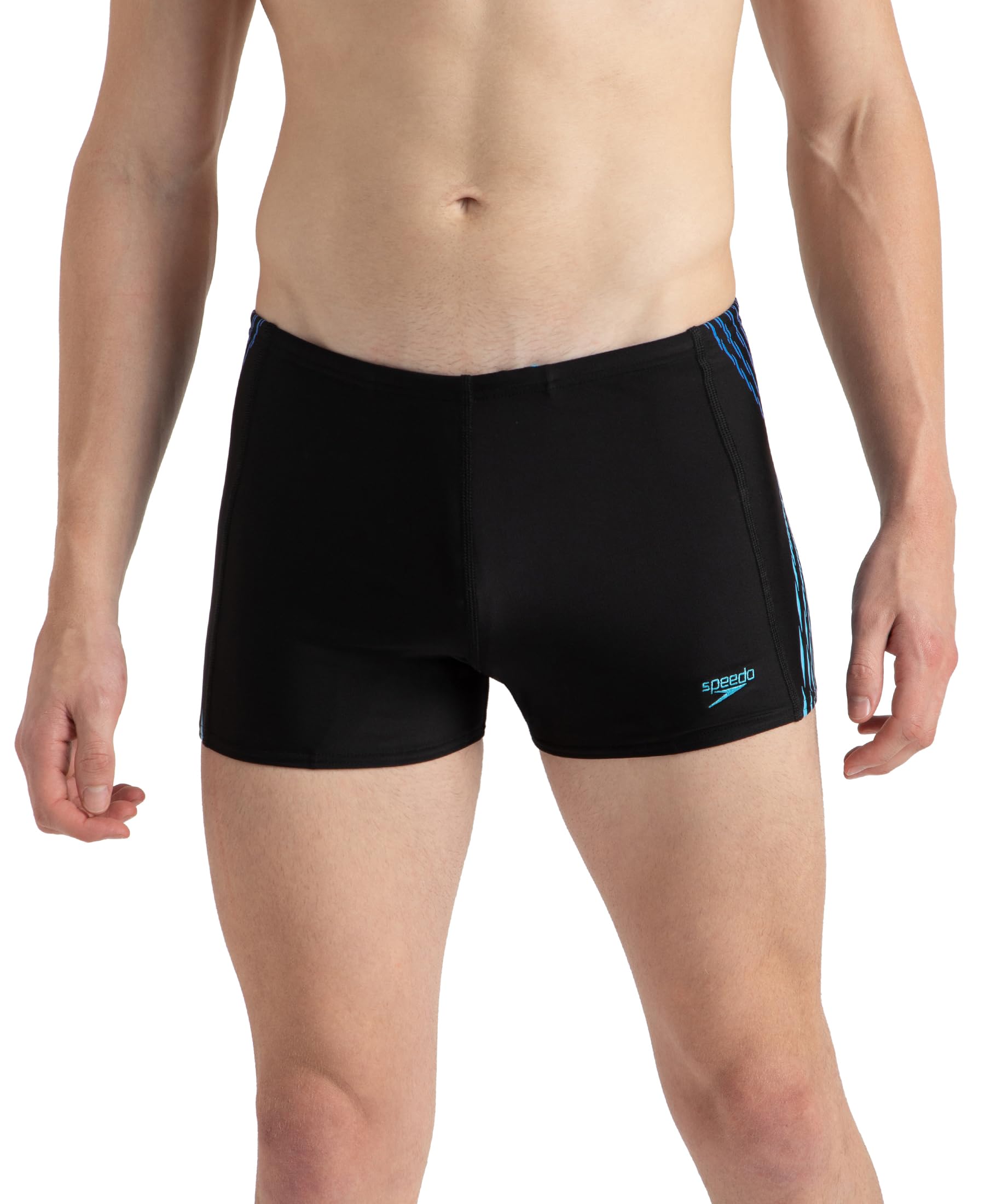 Men's Endurance10 Tech Print Placement Panel Aquashort Swimming Trunks | Chlorine Resistance | Shape Retention Fabric | UPF 40+ Sun Protection | Drawstring Waist