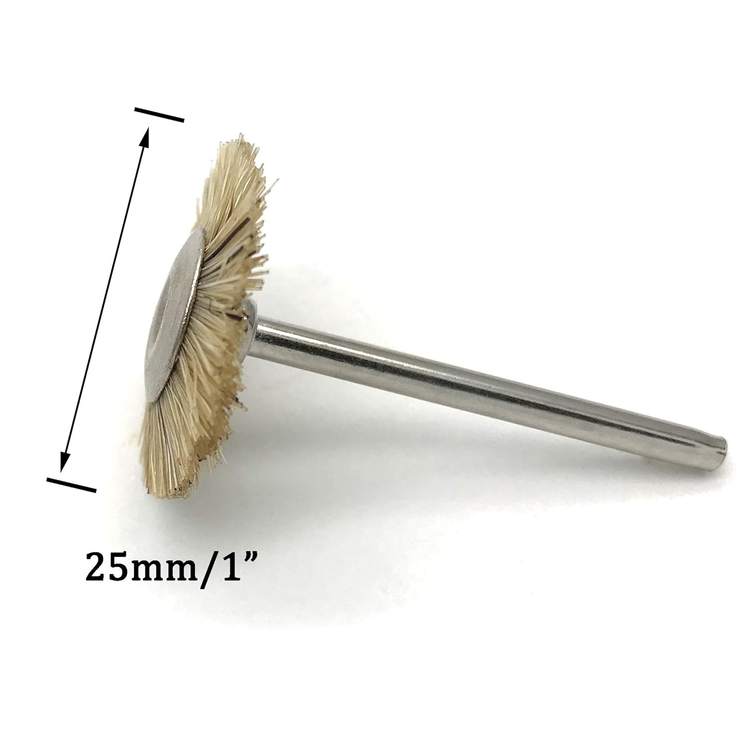 Soft Nylon Bristle Brushes Cup Wire Brush Set Cleaning Polishing Accessories 3mm(1/8”) Shank for Rotary Drill Tool 30 Pieces (Nylon Bristle Brushes Cup Wire Brush)