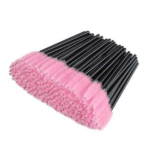 Vista 19 de G2PLUS 100 cepillos desechables para pestañas, varitas de rímel ajustables, aplicador de maquillaje, carretes de pestañas para extensiones de Rosa