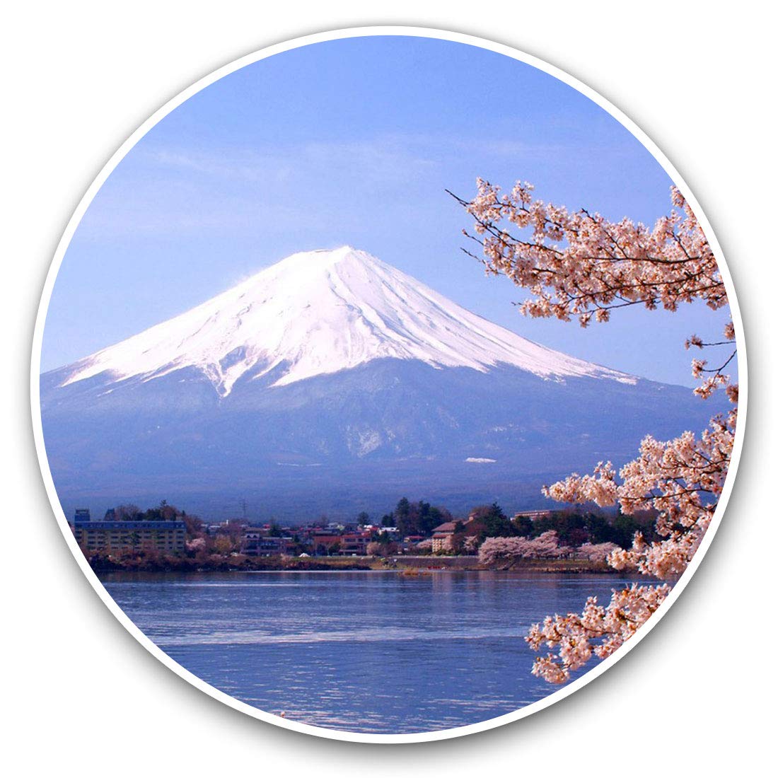 Destination Vinyl Ltd Mount Fuji Japan Mountain Japanese 8986 2 X 15Cm Vinyl Stickers