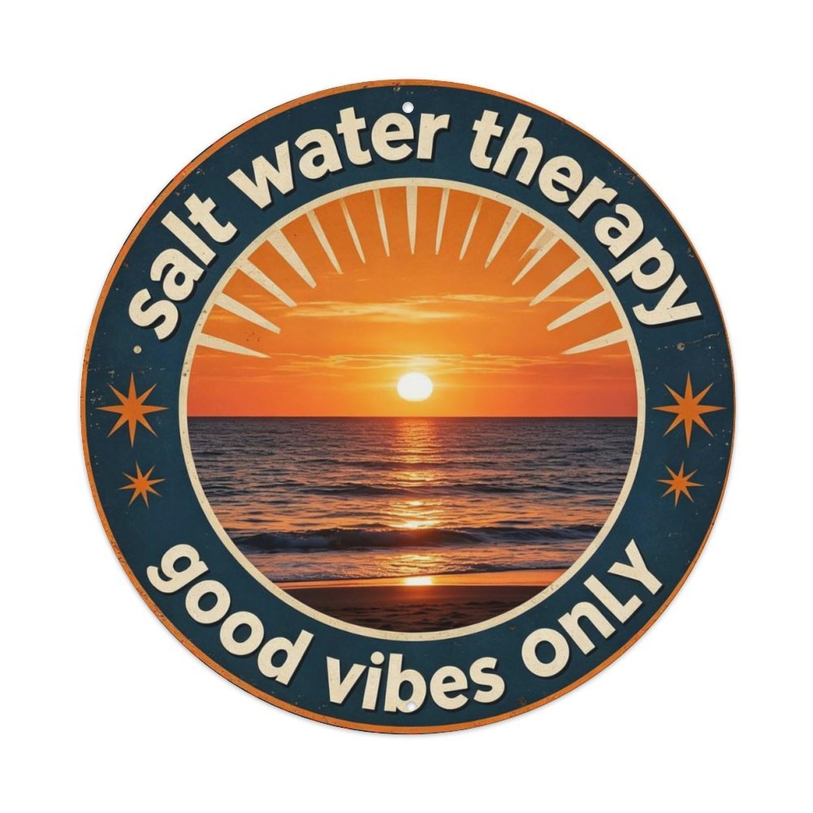 Salt Water Therapy Metal Tin Sign Plaque