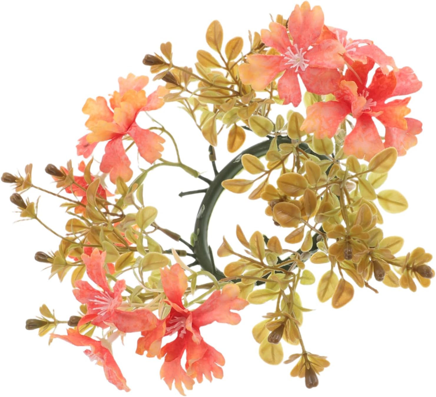 Cabilock Candle Wreath Lifelike Artificial Flower Decor for Autumn Thanksgiving Tabletop Fall Centerpiece for Weddings and Home Low Maintenance Floral Ambiance