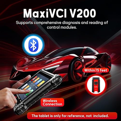 Miniatura 3 de Autel MaxiVCI VCI200 OBDII Conector, interfaz de comunicación de vehículo Bluetooth, diagnóstico integral DoIP CAN FD funciona con BT508 BT608 BT609