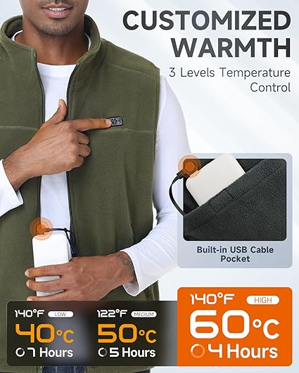 Thermisch vest Elektrisch verwarmde thermische tops voor heren Winter Opladen via USB Verwarmde bodywarmer Ondergoed Verwarmde thermische T-shirts met lange mouwen Verwar