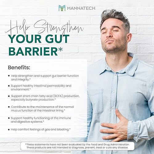 Miniatura 4 de Mannatech Suplemento de butirato - Apoya la función de barrera intestinal, la salud intestinal y la comodidad digestiva - Promueve la producción de