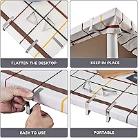 Vista 2 de Paquete de 12 clips para mantel – Clips de mantel para mesas al aire libre, soportes de acero inoxidable resistentes