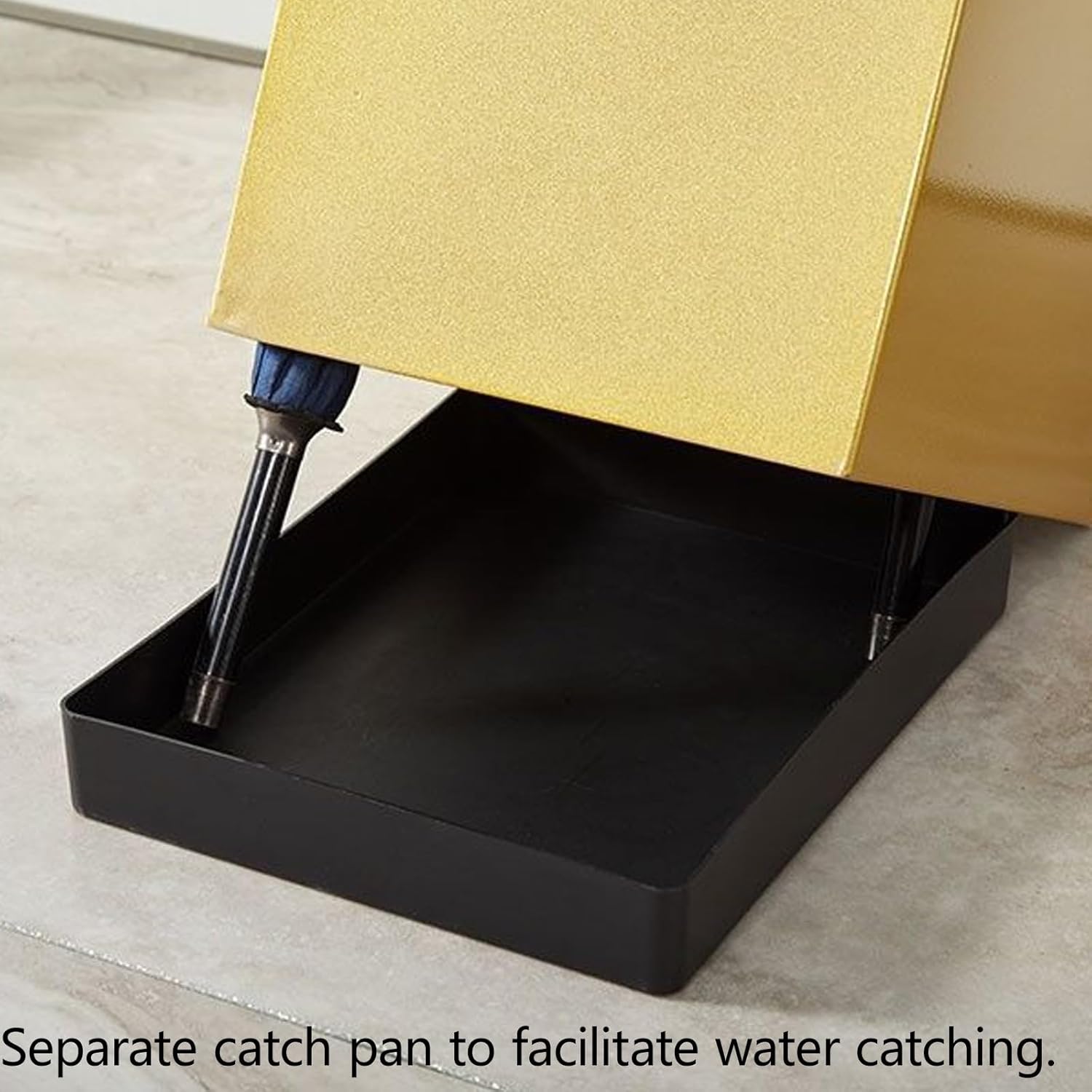 Gold Metal with Removable Drip Tray, Indoor Storage nizer for Umbrellas and Canes, Stylish Design for Home and Hotel Use