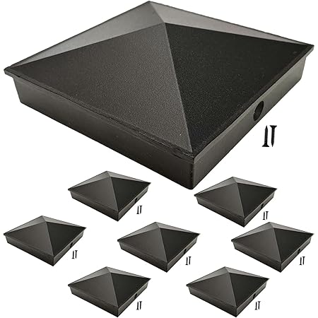 TODOKI 4x4 Actual Fence Post Caps (12 Pack) - Outdoor Powder Coated ...